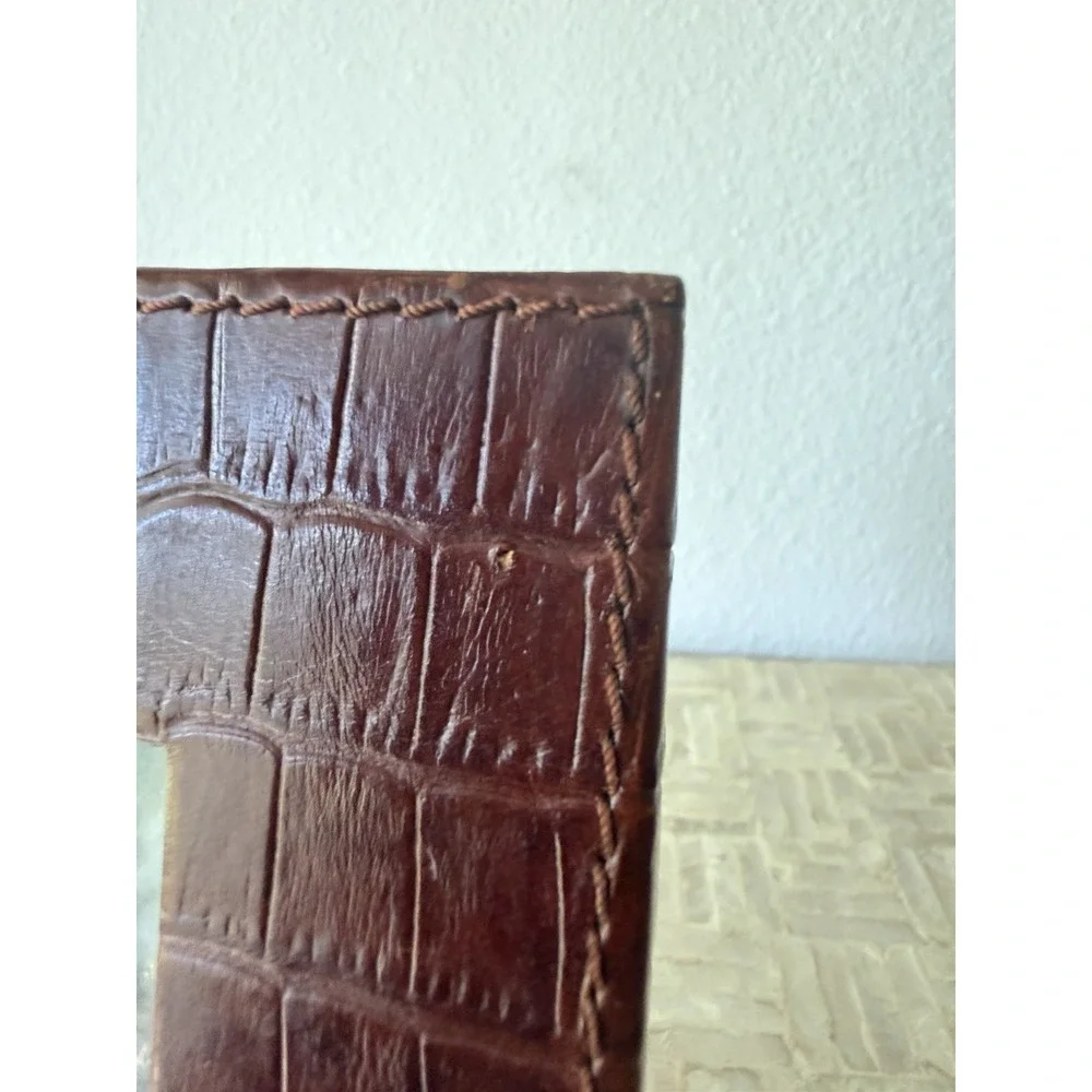 Vintage Embossed Genuine Leather Photo Frame